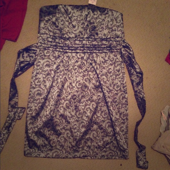 Brand new grey and charcoal grey cocktail dress