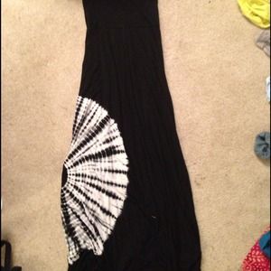 Reserved!! Lucky Brand Black Tie Dye Dress
