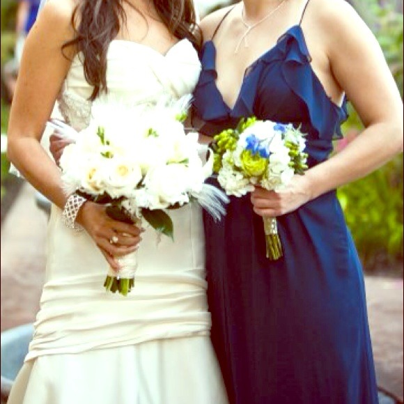 navy blue bridesmaid dress