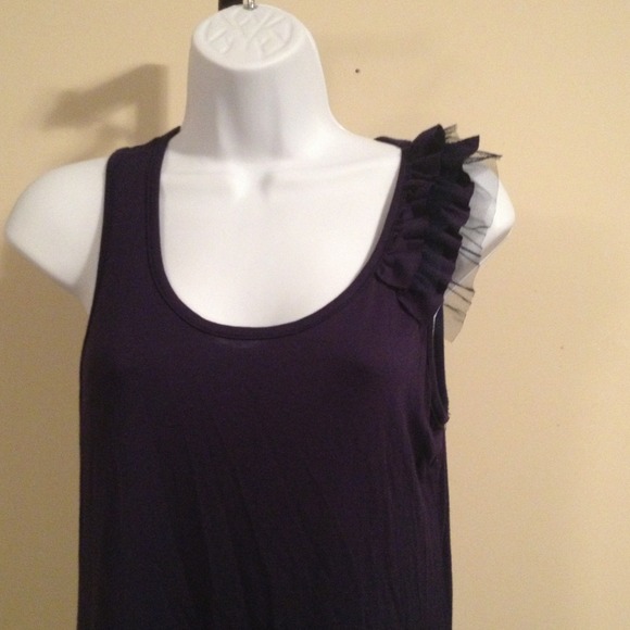 Pink Rose navy blue sleeveless blouse - Picture 2 of 3