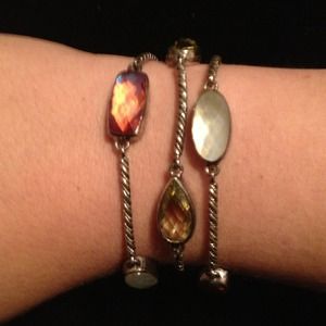 Lori Bonn triple strand sterling silver bracelet!