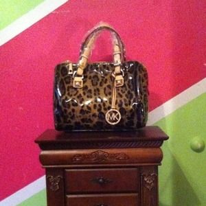 Chetah Print Mk Bag