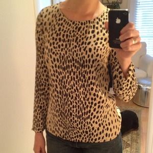 SOLD! J. Crew Wildcat Printed Blouse
