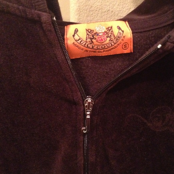 Bundle! Dark Brown Velour Juicy Zip Up - Picture 2 of 4