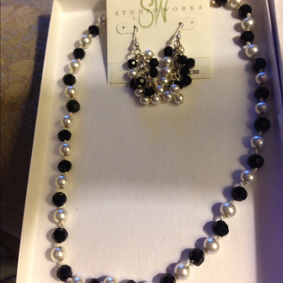 Necklace and earring set.
