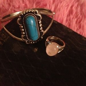 Costume jewelry but it's a moon ring and jade!