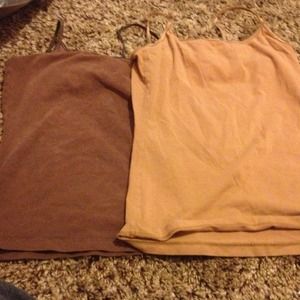 Dark brown & light brown tank top bundle