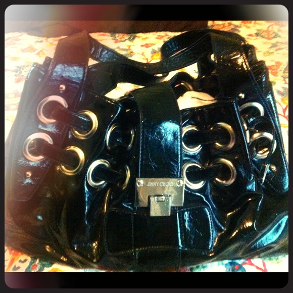 Jimmy Choo Inspired Faux Patent Tote