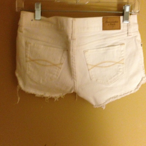 Abercrombie and Fitch White Denim Shorts