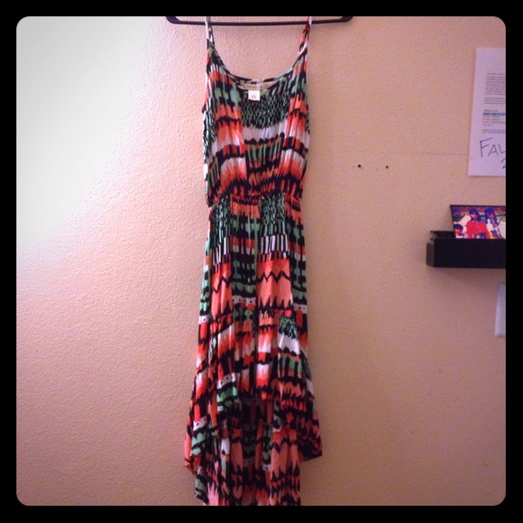 Aztec high low dress