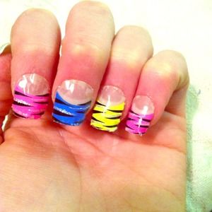 Zebra nail stickers 3 packs .