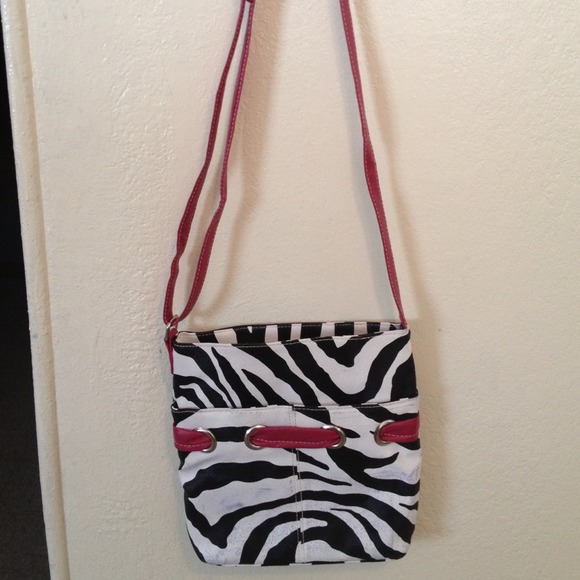 Zebra print cross bag