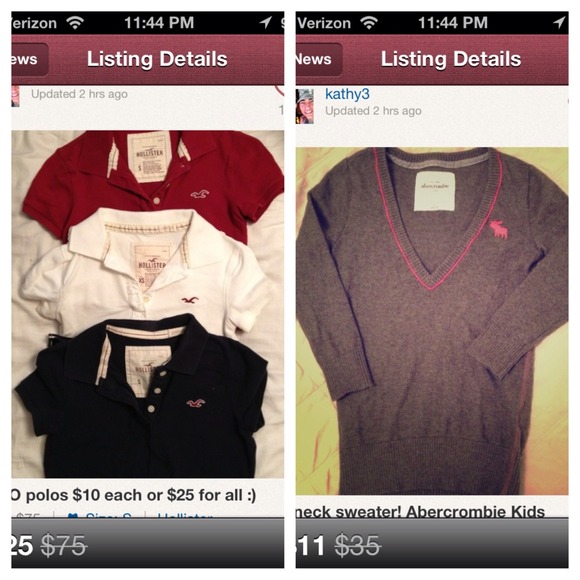 Bundle! 3 polos and one quarter sleeve sweater