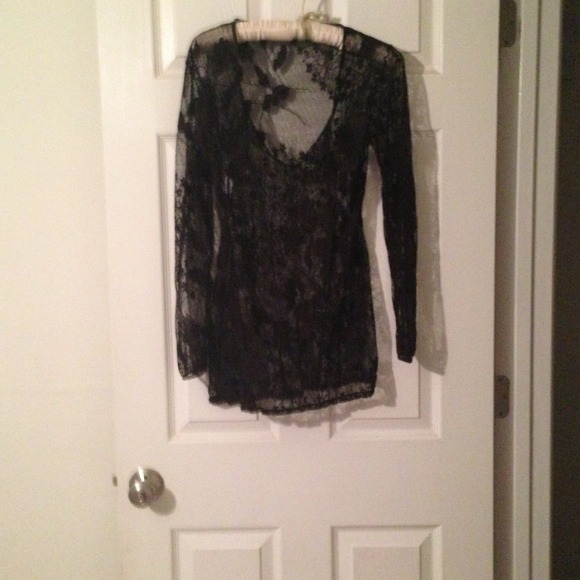 Black lace nightie
