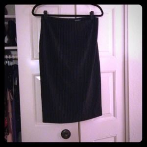 Pinstriped Pencil Skirt