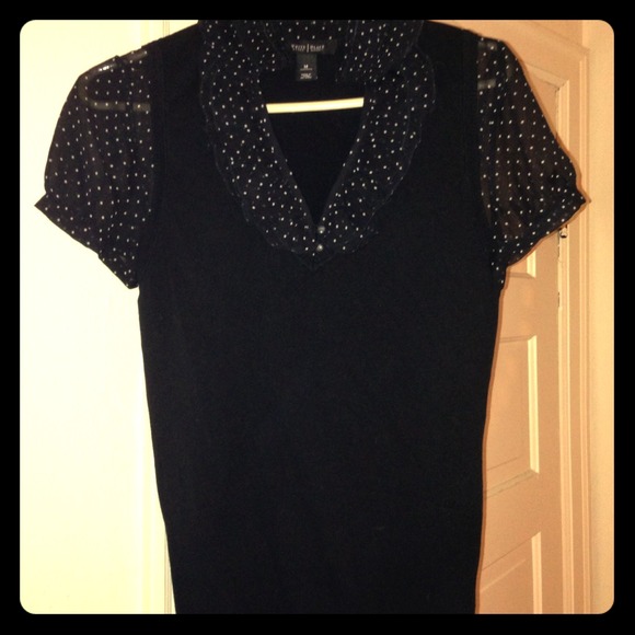 SOLD IN BUNDLE Black and white faux sweater vest