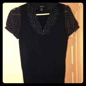 SOLD IN BUNDLE Black and white faux sweater vest
