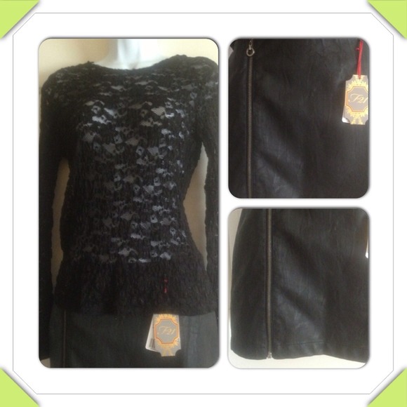 📌SOLD! BUNDLE! Bisou Bisou Long Sleeve Lace Top - Picture 2 of 4