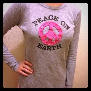 Peace on earth long sleeve (: