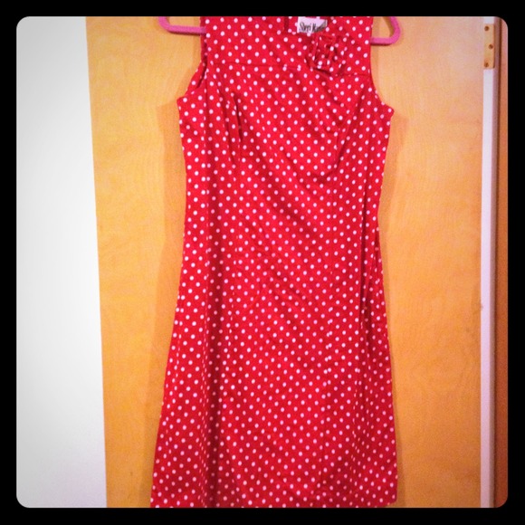 *Sold in bundle* Red and white polka dot dress