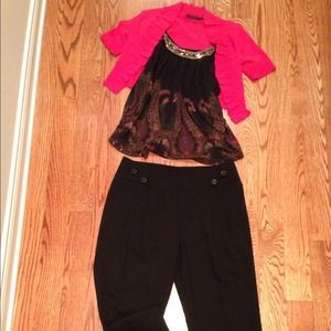 Made by Express Aztec top adorned with sequin.