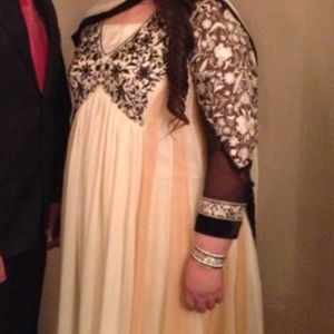 Thread and motifs gown ..