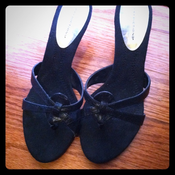Black Open Toe Heels