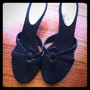 Black Open Toe Heels