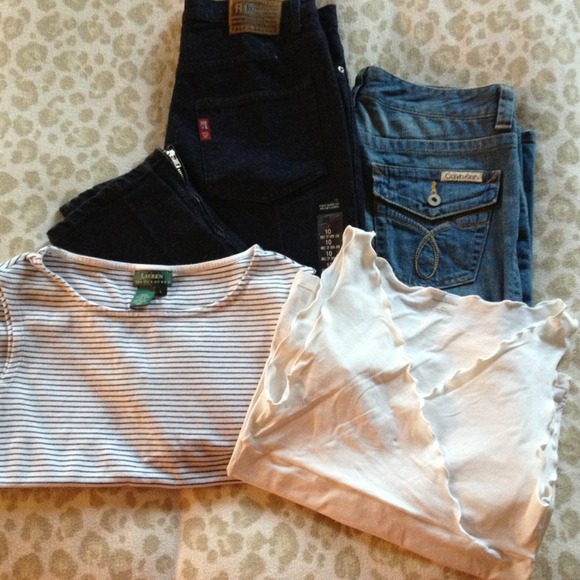 Reserved Chisato RL capri's,CK jeans,RL top,BR top