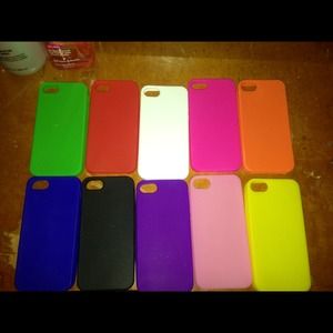 10 silicon cases for iPhone 5 never used