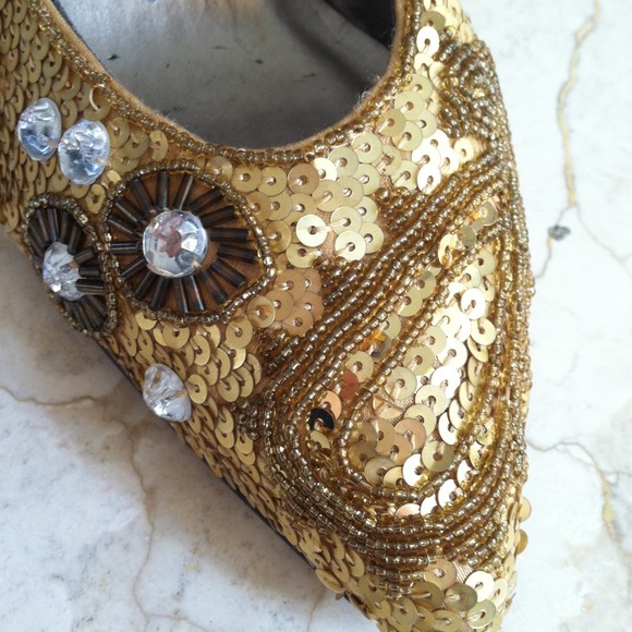 Robinson's gold/glitter size 7 - Picture 2 of 3