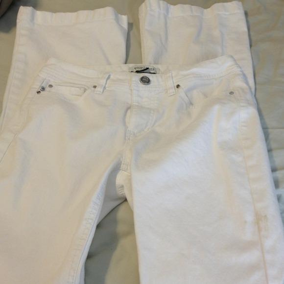 WHBM white bootcut jeans