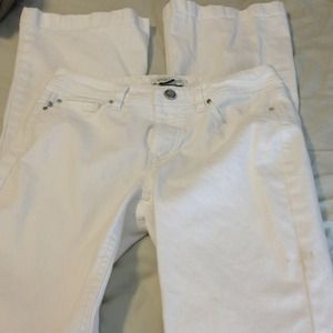 WHBM white bootcut jeans