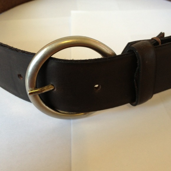 Brown leather belt