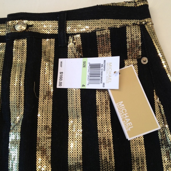 **bundled SOLD**M Kors gold metallic sequin - Picture 2 of 4