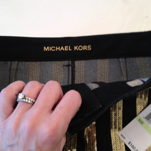 **bundled SOLD**M Kors gold metallic sequin - Picture 3 of 4