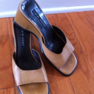 Tan wedge sandal