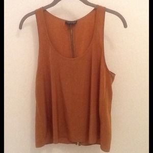 Topshop camel sil tank (US4)
