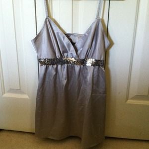 Silver sparkle tank