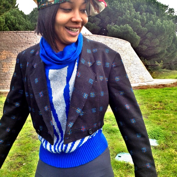 vintage cropped blazer