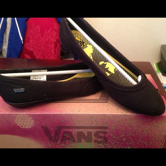 Vans black flats