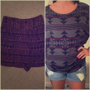 Tribal shorts and shirt for @leahlovesrain