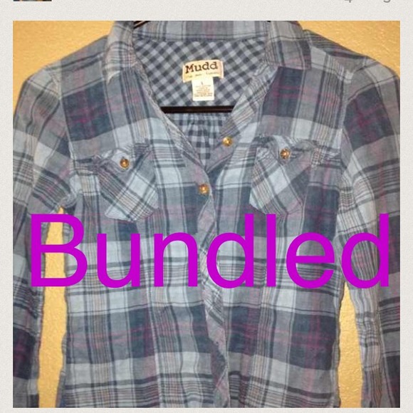 🐳Mudd plaid top🐳BUNDLED🐳