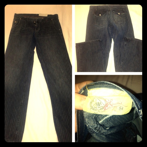 SOLD Old Navy Limited edition pinstripe jeans.
