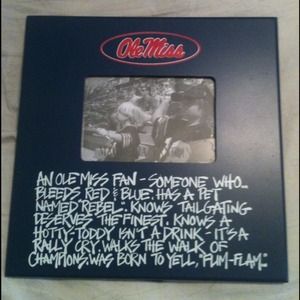 Hand painted Ole Miss picture frame