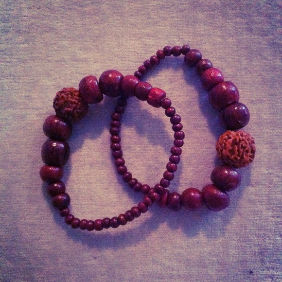 2 beaded bracelets