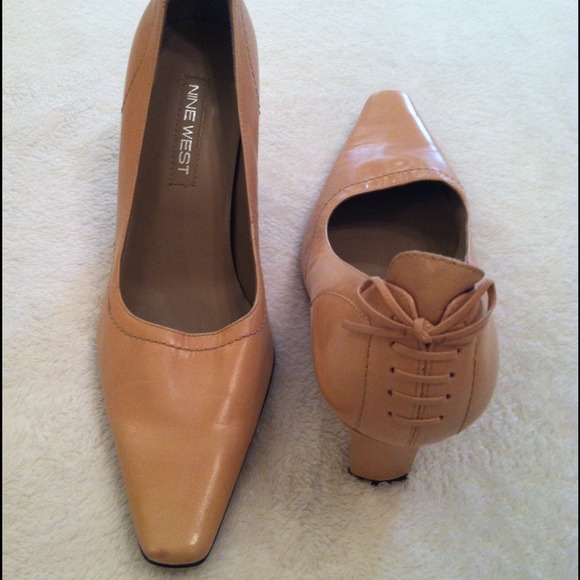 Nine West heels, corset detail on back