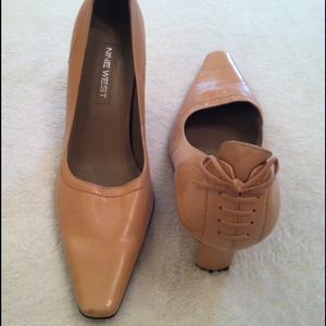 Nine West heels, corset detail on back