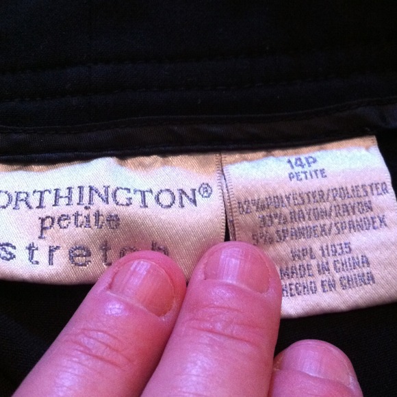 2 pair size 14 petite black dress pants - Picture 3 of 4