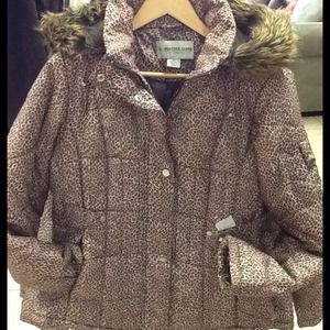 Leopard Print Jacket With Hood